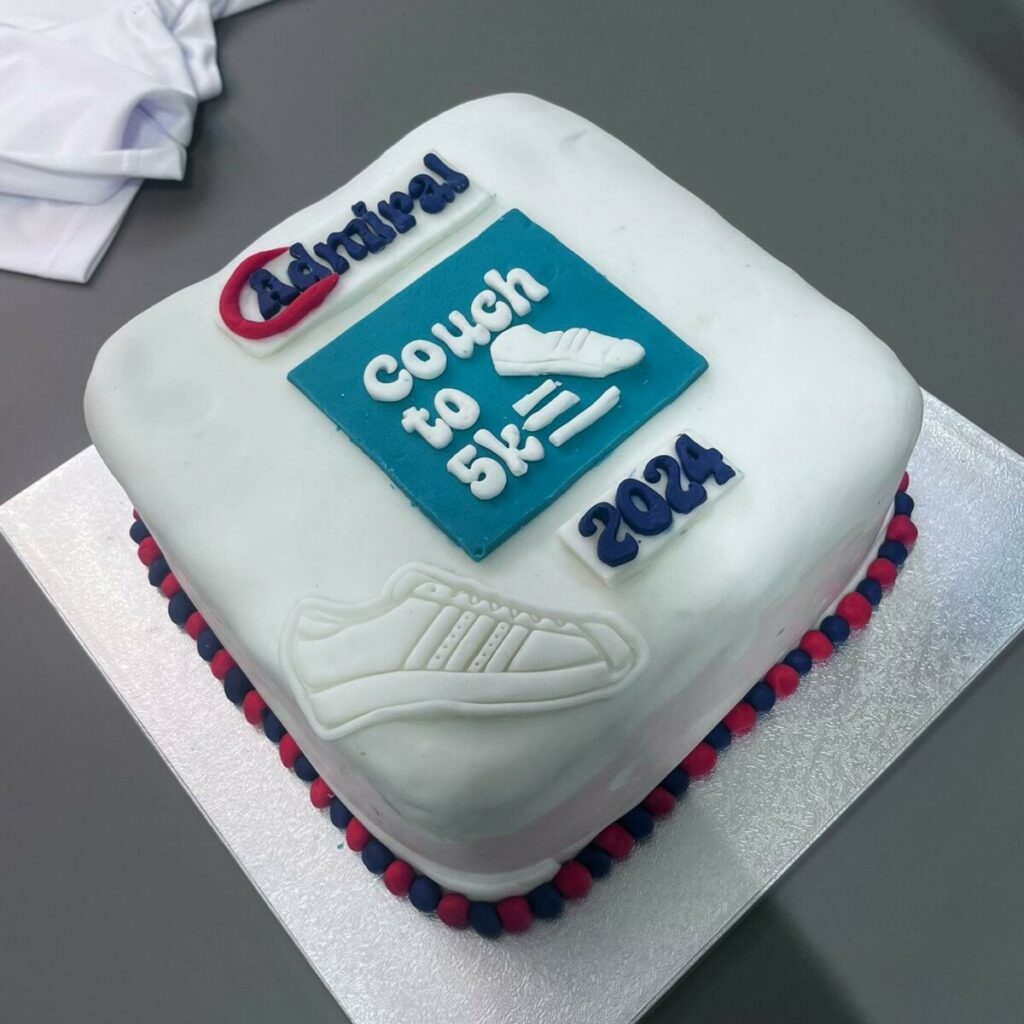 Admiral Group's Couch to 5k celebration cake