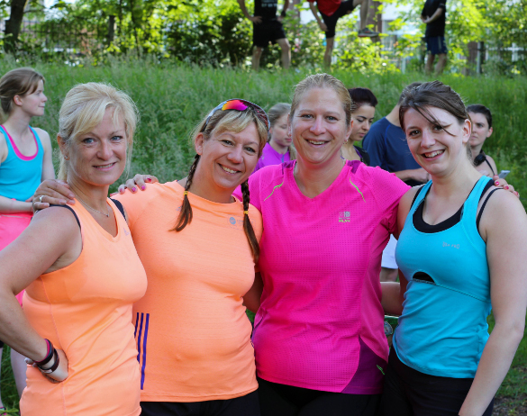 four women after a run